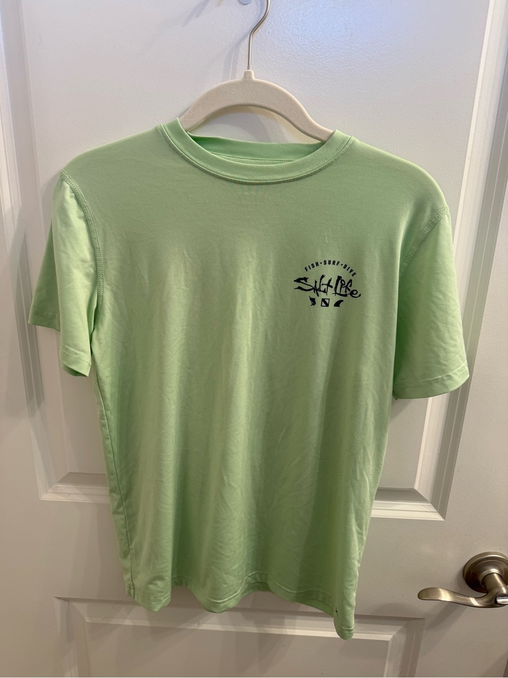 Girls Salt Life Light Green Graphic Tee with Black Logo